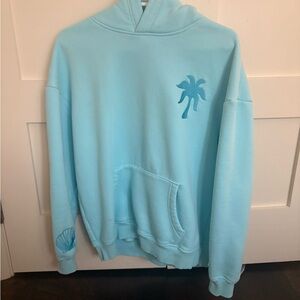 Teal Pink Palm Puff hoodie